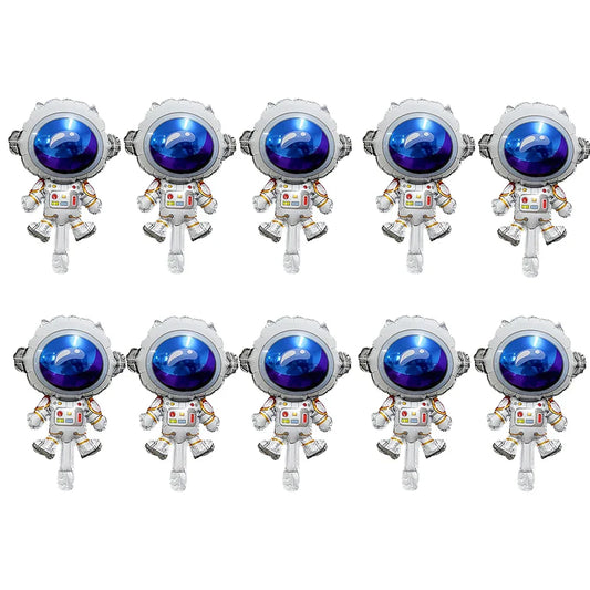 10pcs Mini Outer Space Foil Balloons Set